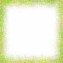colorful dots of picture frame with copy space.The frame is made of several points combined.Drawing the color into the border.Illustrations with circles and dots.abstract color background with frame