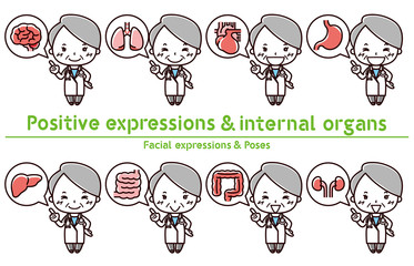 Positive expression & internal organs / Female doctor