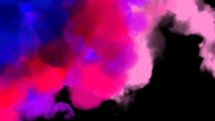 派手でカラフルな滲みのアート