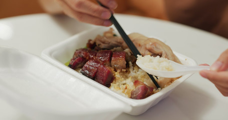 Hong Kong local barbecue pork take away