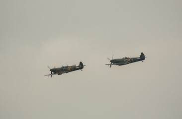 A pair of Royal Air Force Supermarine Spitfires 