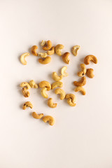 Quiche scattered on white isolate.