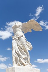 Sculpture of winged victory of Samothrace in Montpellier, France