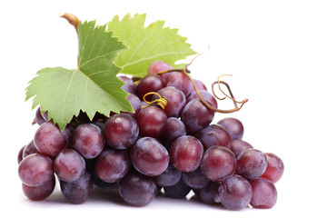 Grapes on a white background