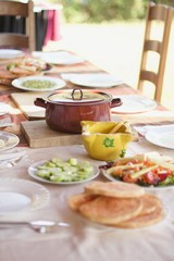 table setting for family dinner
