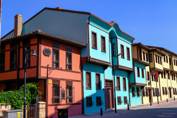 Fototapeta na wymiar Colourful houses in the old town 