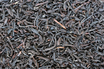 Food background of fermented dried black tea