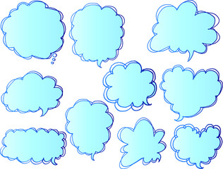 vector drawing speech bubble design