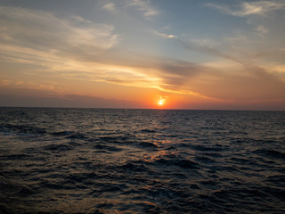 sunset over the sea