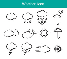 Weather icon , Rain  Symbols vector design.
