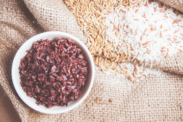 Steamed Rice berry ,healthy food&ingredient.
