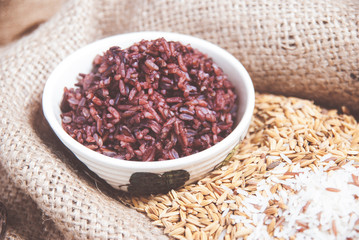 Steamed Rice berry ,healthy food&ingredient.