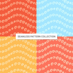 Seamless pattern with spiral shapes, vector illustration