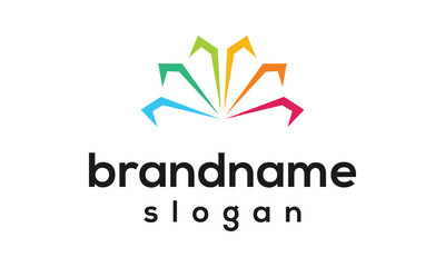 coloured business logo design vector