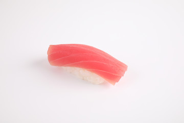 Tuna sushi , Japanese food isolated in white background