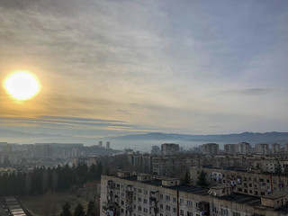 Landscapes of the outskirts of the Georgian capital Tbilisi
On the outskirts there are still a large number buildings - monuments of the Soviet Union, which ruled this country for almost 70 years. 