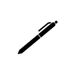 Pen icon. Black simple icon isolated on white background.