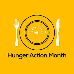 Vector illustration on the theme of Hunger action month observed each year during September.