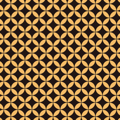 花七宝模様　黒×オレンジ　5