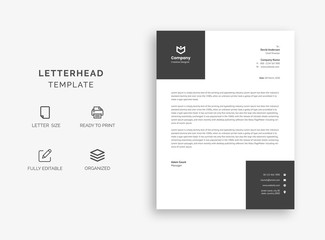 Abstract Corporate Business Style Letterhead Design Vector Template For Your Project. Simple And Clean Print Ready Design, Elegant Flat Design Vector Illustration.