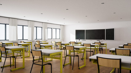 salle de classe COVID 19 vue 3d 24