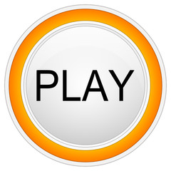 Play Button on white background - illustration