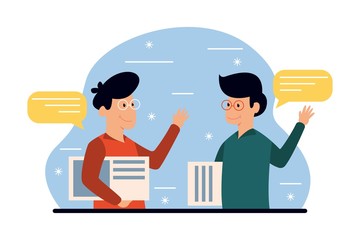 worker character flat design illustration