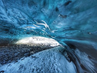 Blue crystal ice cave.in Iceland