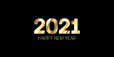 Golden 2021 Sparkling Frame Happy New Year Border Design. Graphic 