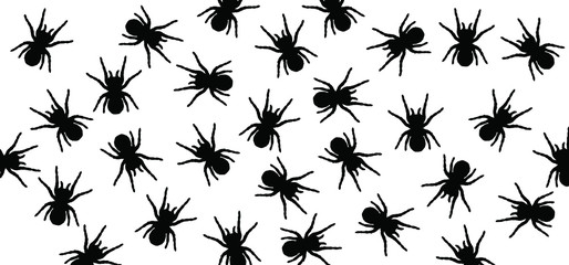 Spider seamless pattern sign Halloween icons. Funny vector spiders. Spidery insect for web © MarkRademaker