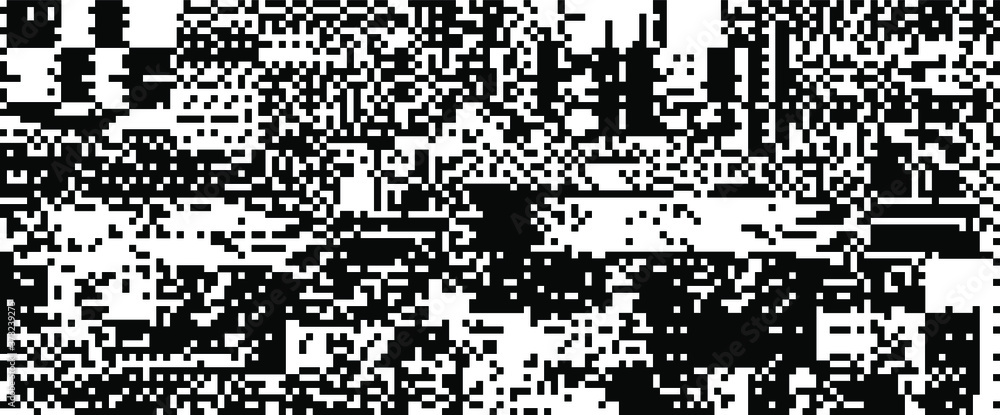 Poster Abstract pixelated background with flickers and datamoshing effect. Vaporwave and cyberpunk style aesthetics.