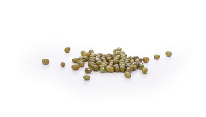 Mung beans isolated on white background
