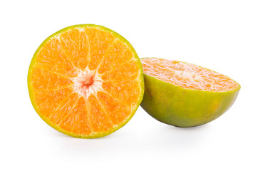 Orange tangerine fruit isolated on white background