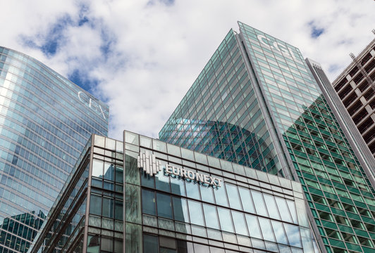 Paris, France - September 04, 2019: Modern buildings in the business district of La Defense near Paris