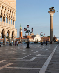 Venezia. San Marco. La Piazzetta verso San Giorgio Maggiore.