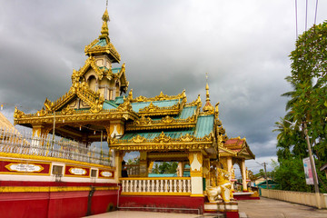 The beauty of Myanmar architecture at Shwe Taung Zar Pagoda, the most important temple in Dawei.