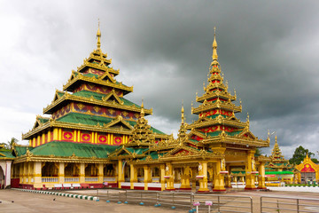 Fototapeta premium The beauty of Myanmar architecture at Shwe Taung Zar Pagoda, the most important temple in Dawei.