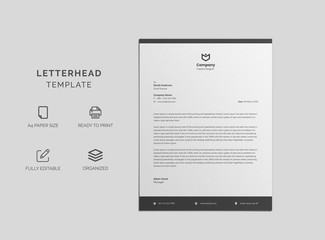 Abstract Corporate Business Style Letterhead Design Vector Template For Your Project. Simple And Clean Print Ready Design, Elegant Flat Design Vector Illustration.
