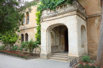 Fototapeta na wymiar Chersonesos. Courtyard in the Italian style. Crimea