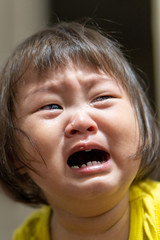 駄々をこねて泣き叫ぶ日本の子供