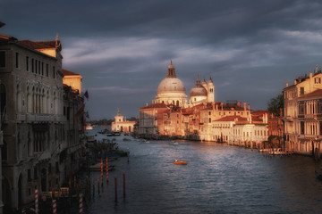 Panoramic View of Grand Canal, Venice at Sunset