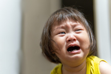駄々をこねて泣き叫ぶ日本の子供