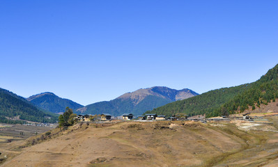 Fototapeta premium Settlement in Bhutan