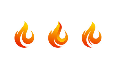 Modern fire logo design vector