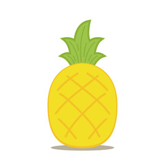 Pineapple logo design. Pineapple on white background.