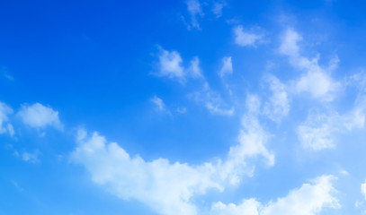 blue sky with beautiful natural white clouds	
