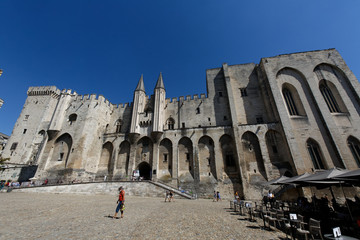 Vue du palais des papes à Avignon - Vaucluse - France
