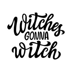 Hand lettering Halloween quote