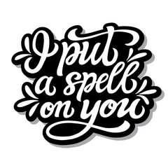 Hand lettering Halloween quote