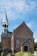 Fototapeta na wymiar Hervormde Kerk in Midsland auf Terschelling